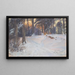 Winter Wood Painting - Ludwig Julius Christian Dettmann — framed artwork on a wall