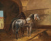 Two horses in the stable - Ludwig Kübler — artwork view