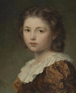 Ludwig Knaus - Portrait Of A Young Girl.webp