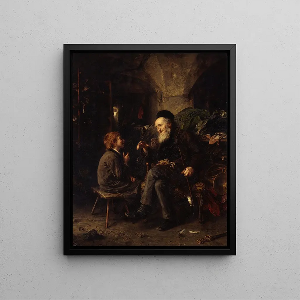 La sagesse salomonienne - Ludwig Knaus — framed artwork on a wall