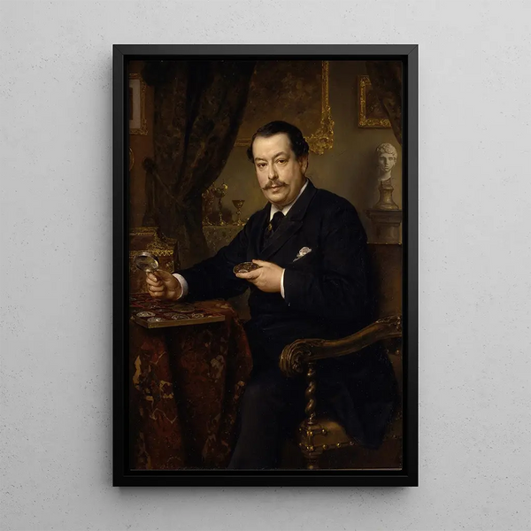 The Banker Itzinger - Ludwig Knaus — framed artwork on a wall