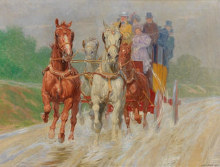 Coche à quatre chevaux dans le Vienne d'autrefois - Ludwig Koch — artwork view
