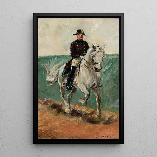Lipizzan Painting - Ludwig Koch — framed artwork on a wall