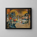 Interior of a village church - Ludwig Michalek — framed artwork on a wall