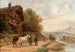 Conversation entre experts en chevaux sur une route de campagne - Ludwig Müller-Cornelius — artwork view