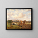 Repos sur le bord de la route avant un village - Ludwig Müller-Cornelius — framed artwork on a wall