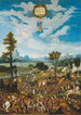 Horatius Coclès painting stopping King Porsenna's army at the gates of Rome - Ludwig Refinger — artwork view