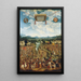 Manlius Torquatus fighting a Gaul - Ludwig Refinger — framed artwork on a wall