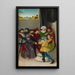 The Christ before Pilate - Ludwig Schongauer — framed artwork on a wall