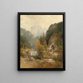Ludwig Sckell - Shepherd and Flock on the Path by a Torrent.webp