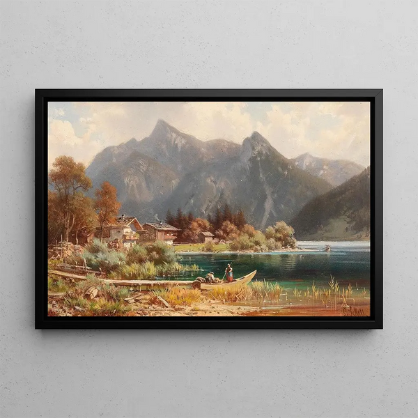 Summer on the Schliersee - Ludwig Sckell — framed artwork on a wall