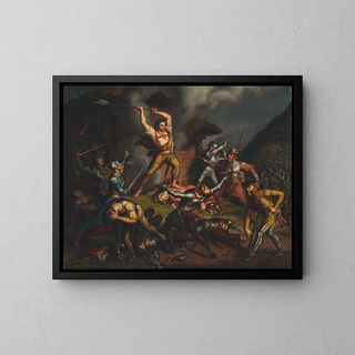 Uli Rotach dans la bataille de Stoss - Ludwig Voge — framed artwork on a wall