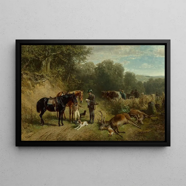 After the Hunt - Ludwig Voltz — framed artwork on a wall