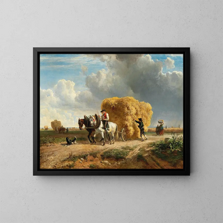 Mowing - Ludwig Voltz — framed artwork on a wall