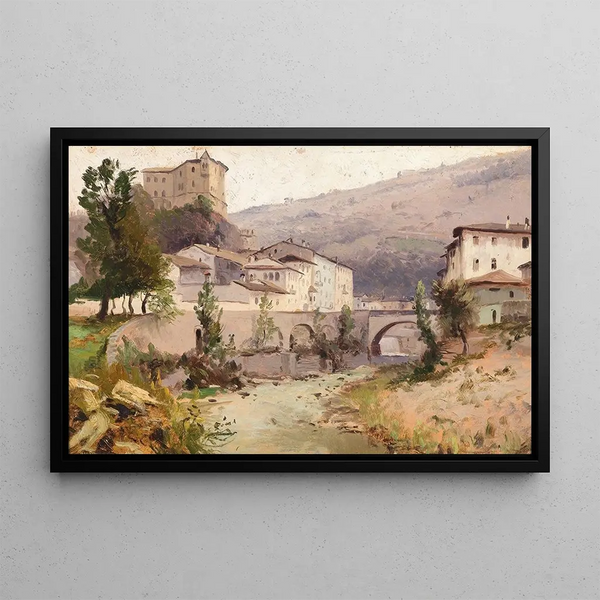South Tyrol painting - Ludwig Willroider — framed artwork on a wall