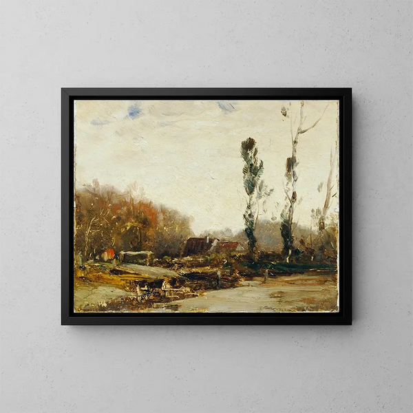 Landscape Painting near Bernried - Ludwig Willroider — framed artwork on a wall