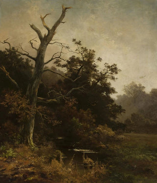 Ludwig Willroider - Withered tree on a river bank.webp