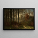 Women in the forest carrying firewood - Ludwig von Gleichen-Russwurm — framed artwork on a wall