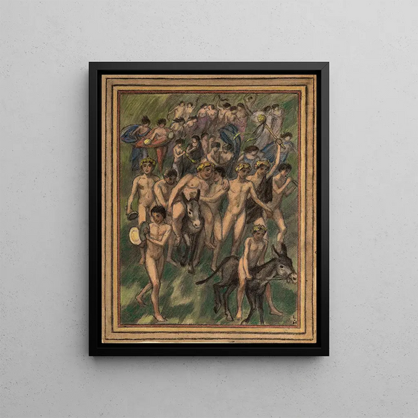 Enthusiasm of Childhood - Ludwig von Hofmann — framed artwork on a wall