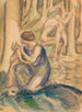 figures bathing in the forest lake - Ludwig von Hofmann — artwork view
