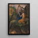 Women with child in an arcadian landscape - Ludwig von Hofmann — framed artwork on a wall