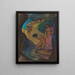 Grotte avec des femmes se baignant - Ludwig von Hofmann — framed artwork on a wall
