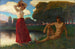 Idylle: homme et femme à demi-nus dans le paysage - Ludwig von Hofmann — artwork view