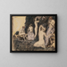 Landscape with Five Nude Women - Ludwig von Hofmann — framed artwork on a wall