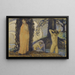 Two Women and a Young Man in the Bath - Ludwig von Hofmann — framed artwork on a wall