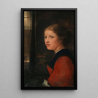 Ludwig von Lfftz - Junges Mdchen am Fenster.webp