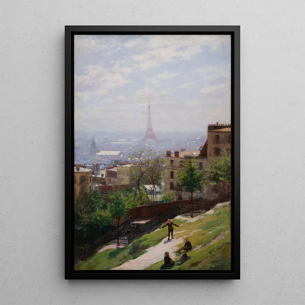 Fragment of the Paris panorama - Ludwik de Laveaux — framed artwork on a wall