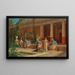 a Fruit Seller in the Courtyard of a Pompeian Villa - Luigi Bazzani — framed artwork on a wall