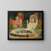 Young girls in a Roman atrium - Luigi Bazzani — framed artwork on a wall