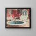 View in a house with atrium in Pompeii - Luigi Bazzani — framed artwork on a wall