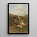 a young shepherd with his flock - Luigi Chialiva — framed artwork on a wall