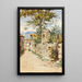 a Southern street scene with two children - Luigi Cima — framed artwork on a wall