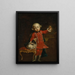 Portrait of a Boy with a Dog - Luigi Crespi — framed artwork on a wall