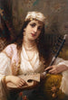 A young Turkish musician with a kopuz - Luigi Crosio — artwork view