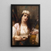 A young Turkish musician with a kopuz - Luigi Crosio — framed artwork on a wall