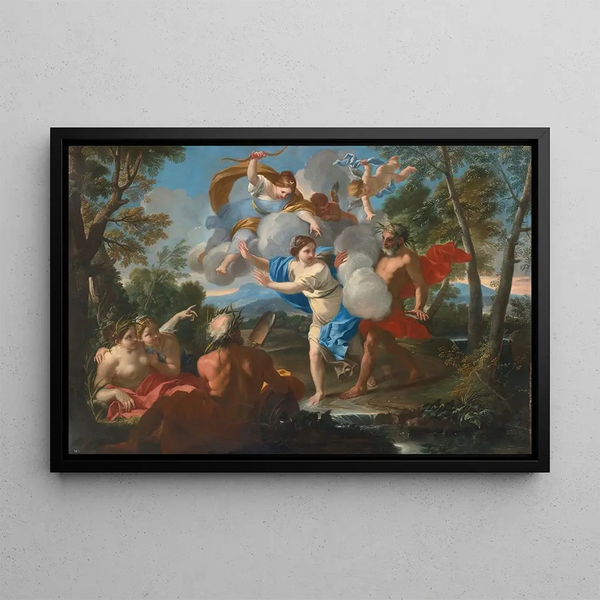 Alphée et Aréthuse - Luigi Garzi — framed artwork on a wall