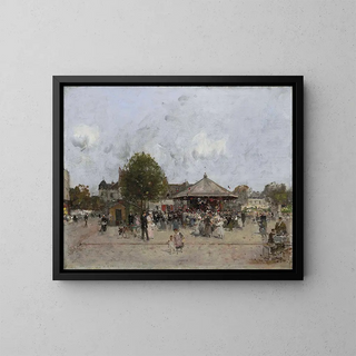 Fairground - Luigi Loir — framed artwork on a wall