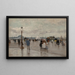 La sortie de Paris Porte d'Asnières - Luigi Loir — framed artwork on a wall