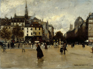 Le boulevard du Palais vu de la place Saint-Michel - Luigi Loir — artwork view