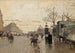 Street scene painting parisian - Luigi Loir — artwork view