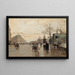 Street scene painting parisian - Luigi Loir — framed artwork on a wall