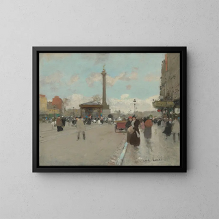 Place de la Bastille, Paris - Luigi Loir — framed artwork on a wall