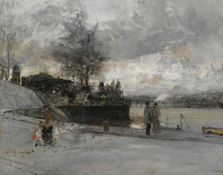 Quai au bord de la Seine, Paris - Luigi Loir — artwork view