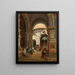Rome a scene in the Santa Maria del Popolo church with the pipe organ gallery in the background, featuring the coat of arms of Giulio II della Rovere - Luigi Marchesi — framed artwork on a wall