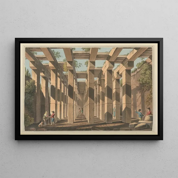 an Old Cistern in Val di Noto - Luigi Mayer — framed artwork on a wall