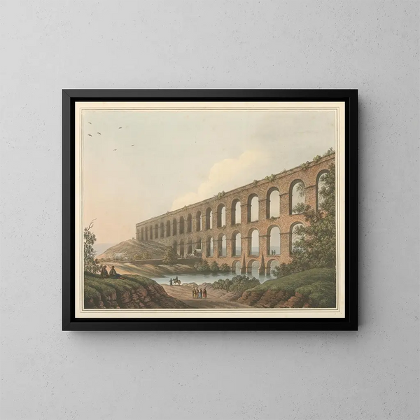 Aqueduct near Belgrade - Luigi Mayer — framed artwork on a wall